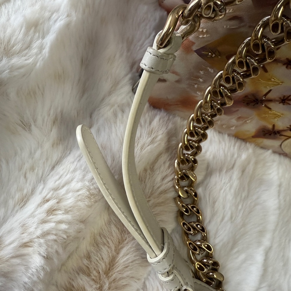 Dior Cream and Brown Crossbody Bag with Gold Chain - Picture 13 of 16